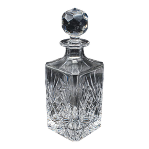 Vintage Whisky Decanter, English, Cut Glass, Scotch, Spirits, Brandy, Circa 1970
