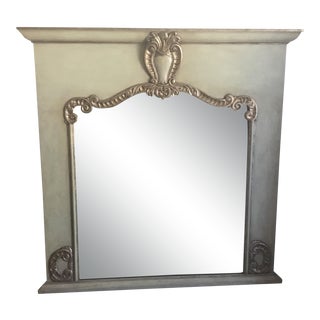 Antiqued Silver Fireplace Frame for a Mirrior For Sale