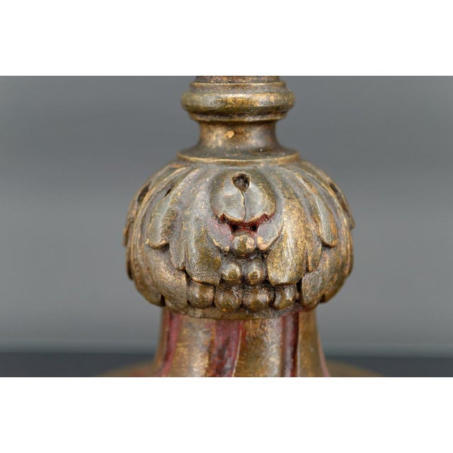Large Art Deco Lamp in Gilded Wood, 1920 For Sale - Image 15 of 17