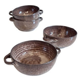 Ceramic Soup Bowls from Serocka, Germany, 1970s, Set of 4 For Sale
