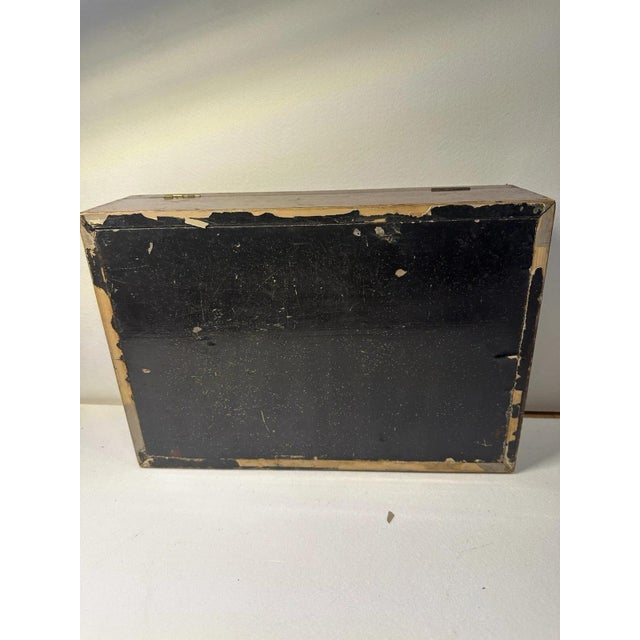 Black Antique Japanese Lacquer Box with Crane Motif, 1920s For Sale - Image 8 of 13