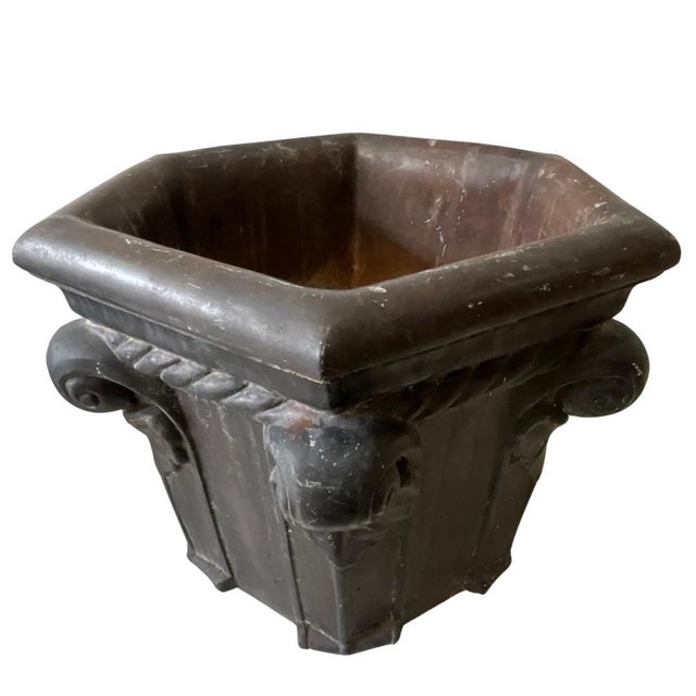 1970s Cast Stone Vintage Planters - Set of 3 For Sale - Image 10 of 12