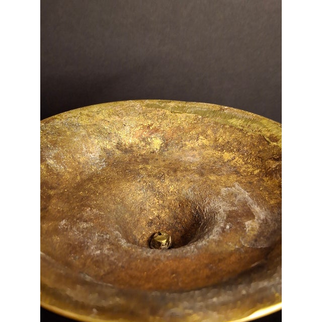 Rare 19thC Antique Polish Brass Menorah Large 22.7" 7 Branch Synagogue Knops For Sale - Image 17 of 18