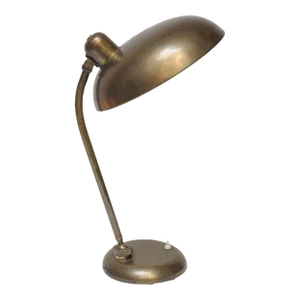 Patinated Brass Ministerial Table Lamp by Giovanni Michelucci for Lariolux Italy