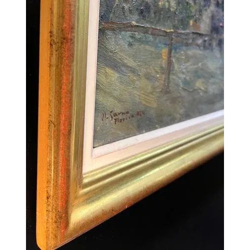 Matteo Sarno, Florida, 1924, Oil on Cardboard For Sale - Image 8 of 11