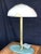 Mid-Century Brass and Opal Glass Table Lamp For Sale - Image 5 of 10