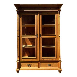 Antique Softwood Display Cabinet, 1880s For Sale