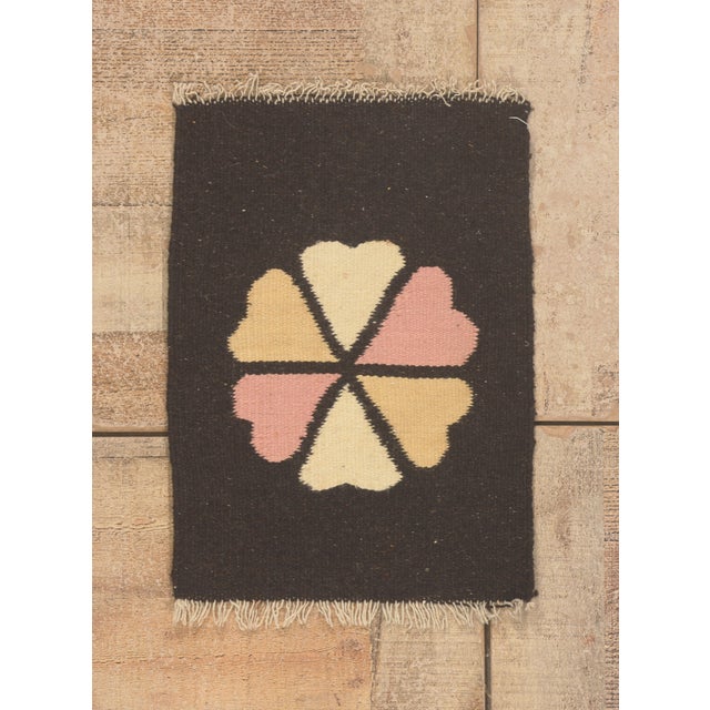 Vintage Mexican Zapotec Rug, 01'02 X 01'06 For Sale - Image 10 of 10