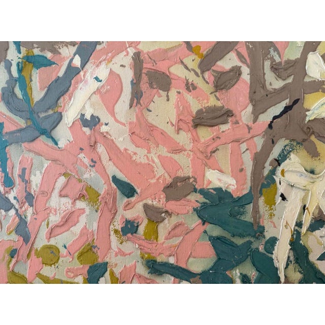 Mid-Century Modern Oversized Tyler Guinn "Our Hands Are Open No. 14" Framed Abstract Canvas - Four Hands Art Studio For Sale - Image 3 of 7