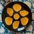 Set of 6 Majolica oyster plates with an elegant dark finish, available in 6 different shades. Unsigned, but Elchinger was...