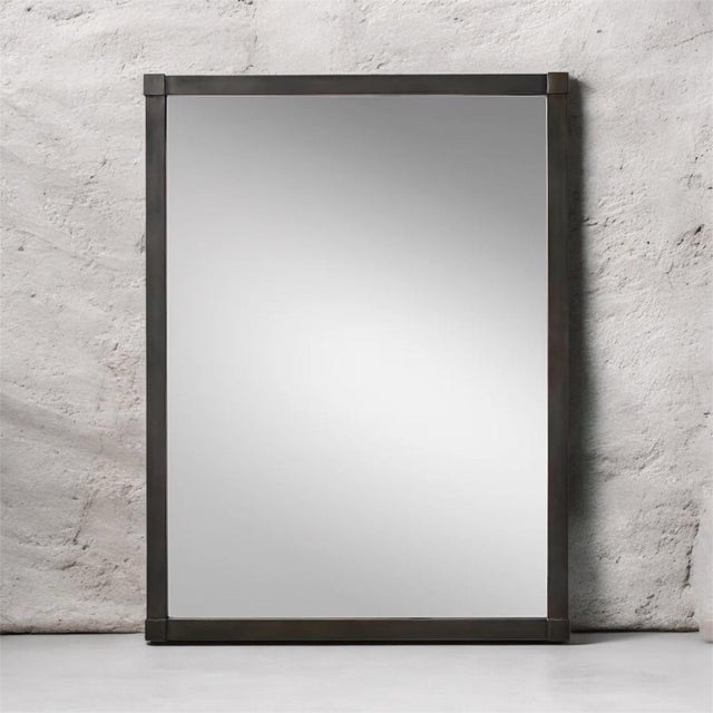 2020s Rh Mirror Luce Bronze Frame Wall Floor 40x42 Inch Restoration Hardware Mid Century Design For Sale - Image 5 of 8