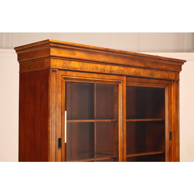 Ethan Allen Townhouse Collection Burlwood China Cabinet For Sale - Image 12 of 18