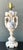 This vintage carved alabaster table lamp embodies the timeless elegance of Neoclassical design, showcasing exceptional...