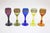 Ludwig Moser Moser & Sons Carlsbad 5 Art Deco Goblets Made in Czechoslovakia 1922 Rare set of 5 in assorted colors Eight-...