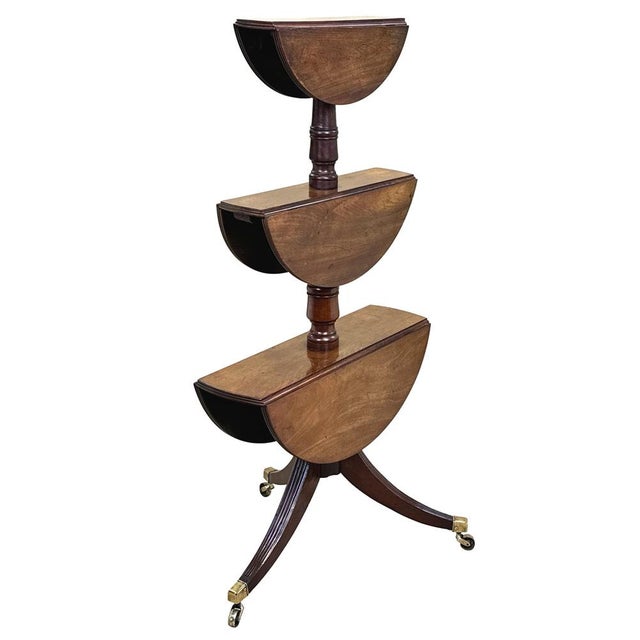 Georgian Mahogany Folding Dumbwaiter, 1800s For Sale - Image 11 of 12