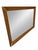 Make a bold statement with this large Mid-Century Modern walnut and brass wall mirror, circa 1960s. Featuring a...