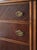 Wood Late 19th Century American Mahogany Tall Chest With Chevron Veneer Drawer & Original Casters For Sale - Image 7 of 7