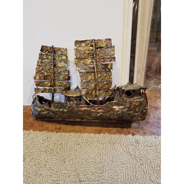 1970s 1970s Brutalist Torch Cut Boat Sculpture For Sale - Image 5 of 10