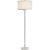 Walker Medium Floor Lamp in Burnished Silver Leaf with Cream Linen Shade Designer: kate spade new york Height: 58" Shade...