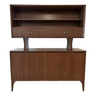 Mid Century Modern Solid Walnut Cabinet/ Display Cabinet/ Hutch For Sale