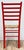 Red Vintage Red Ladderback Rush Seat Dining Chairs, Set of 5 For Sale - Image 8 of 11