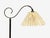 1950s Mid-Century Modern Floor Lamp, Patinated Brass, Wood, Fabric For Sale In New York - Image 6 of 12