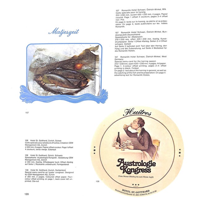 Traditional "Menu Designs" 1981 Schmidt, Hanspeter For Sale - Image 3 of 12
