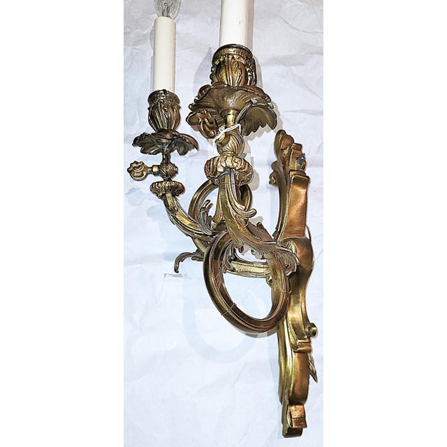 Mid 19th Century French Gilt Bronze Rococo Gas Light Sconce For Sale In West Palm - Image 6 of 13