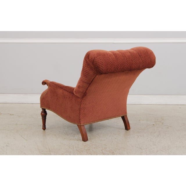 1970s Stickley Leopold Upholstered Chair & Ottoman For Sale - Image 5 of 18