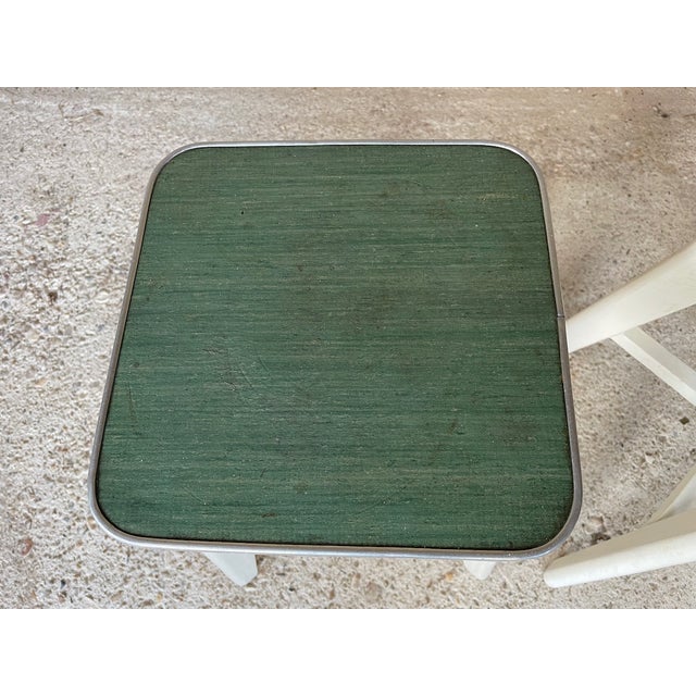 Mid-Century Modern Vintage Wooden Stool, 1950s For Sale - Image 3 of 18
