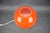 1970s Czech Orange Opaline Glass Mushroom Table Lamp, 1970s For Sale - Image 5 of 13