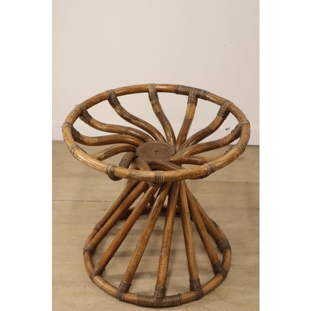 Bamboo and Glass Table by Bernard Govin for Eguizier, 1970s For Sale - Image 12 of 18