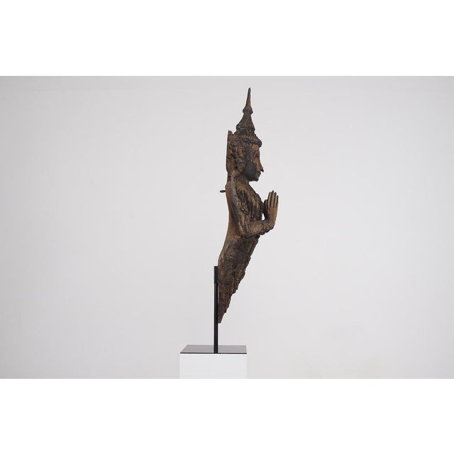 Thai Artist, Carved Temple Guardian, 18th Century, Wood For Sale - Image 4 of 7
