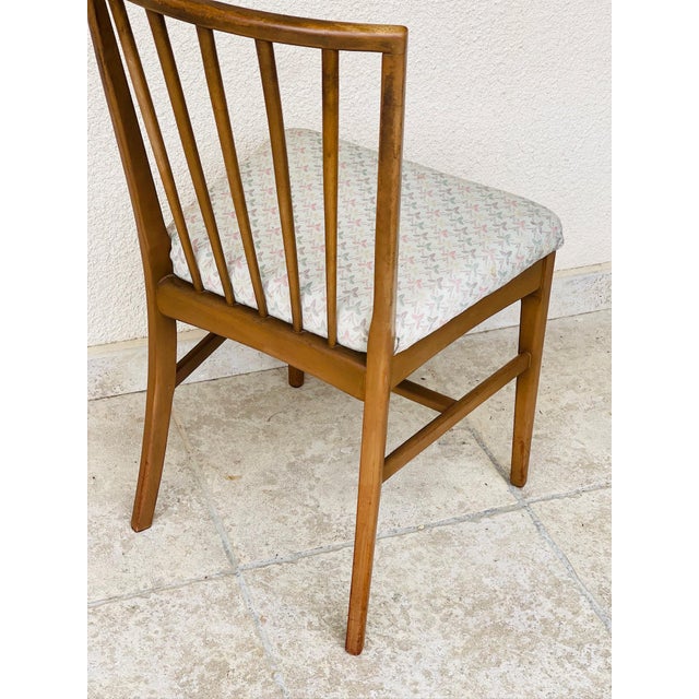 Brown Vintage Scandinavian Chairs in Wood and Fabric, 1960s, Set of 2 For Sale - Image 8 of 11