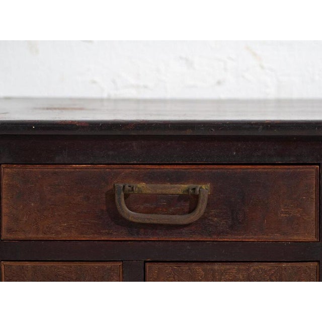 Brown Antique Japanese Auxiliary Chest of Drawers For Sale - Image 8 of 11