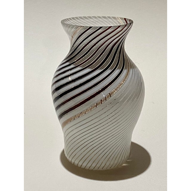 Dino Martens 1954 Merano Vase Vintage Black, White, and Copper Mid Century Beauty! For Sale - Image 10 of 11