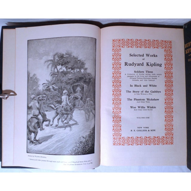 Early 20th Century Illustrated Volume Set, Selected Works of Rudyard Kipling - 3 Books For Sale - Image 4 of 9