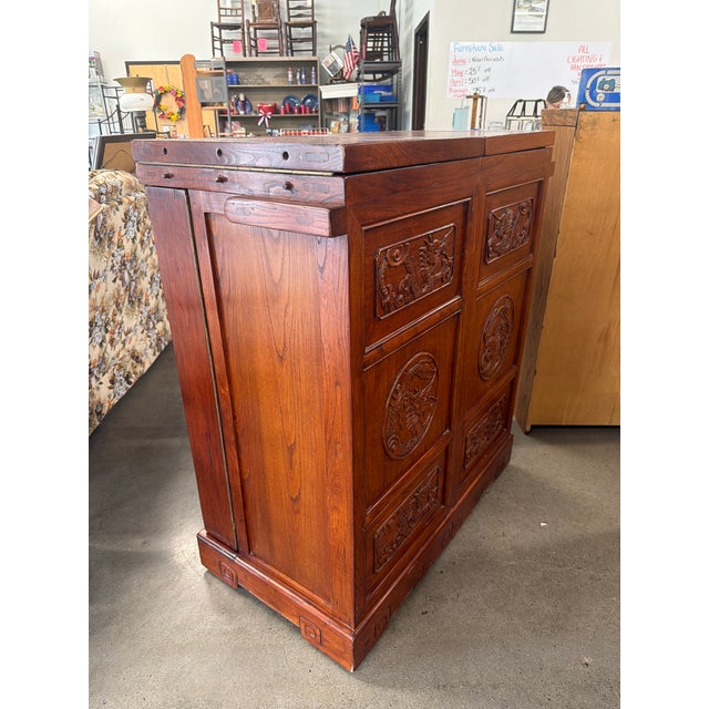 Mid 20th Century Chinese Bar Cabinet For Sale - Image 4 of 5