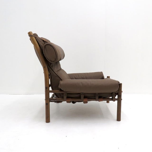 1970s Scandinavian Modern Arne Norell ‘Inca’ Leather Chair, 1970 For Sale - Image 5 of 10