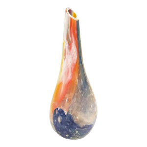 Large Late 20th Century Italian Murano Overlaid Crystal Glass Decorative Vase