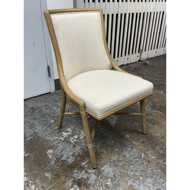 Contemporary Laura Kilar for McGuire Passage Cane Back Side Chair For Sale - Image 3 of 12