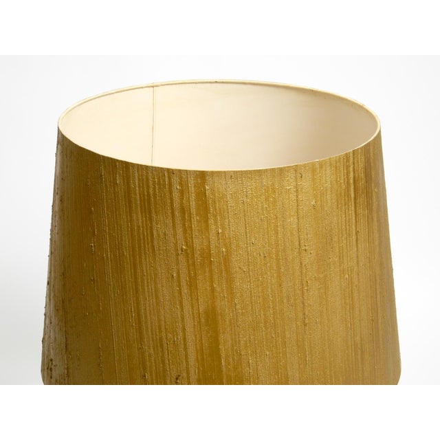 Large Illuminated Glass Table Lamp withn Dupion Silk Shade from Putzler, 1970s For Sale - Image 17 of 18