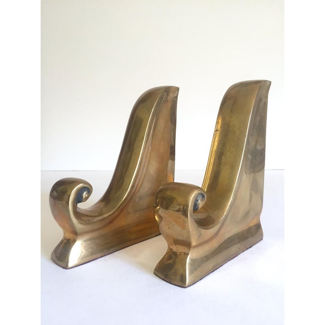 Vintage Mid Century Modern Cast Solid Brass Neoclassical Scroll ...