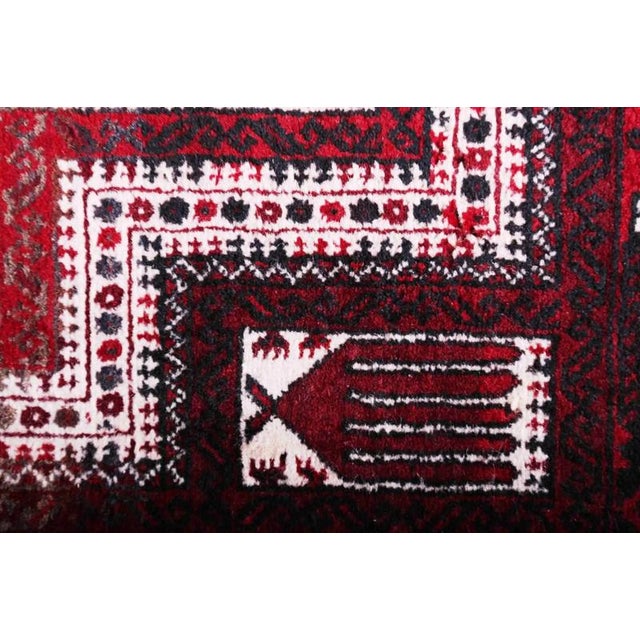 Afghan Hand-Knotted Prayer Rug For Sale - Image 3 of 5