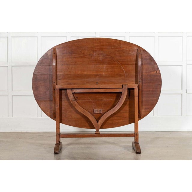 Large French Oval Fruitwood Vendange Wine Table, 1880 For Sale - Image 17 of 18