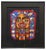 Framed pastel on paper, depicting Pacific Northwest Coast mask, signed lower right V. Leland. Dimensions sight: approx...