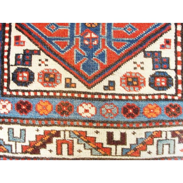 Antique Caucasian Kazak Kurdish Runner For Sale - Image 4 of 8