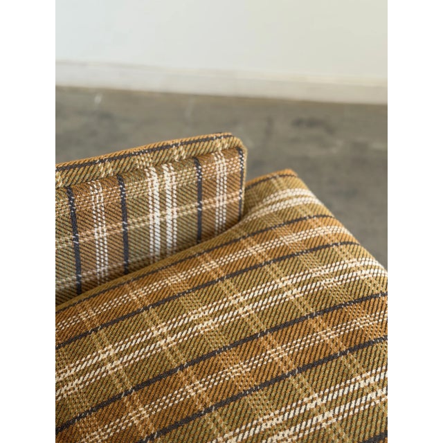 Vintage Plaid & Cane Lounge Chair For Sale - Image 16 of 18