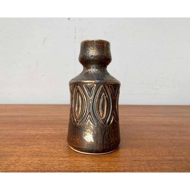 Mid-Century Modern Mid-Century Danish Studio Pottery Carafe Vase from Lovemose Denmark, 1960s For Sale - Image 3 of 18