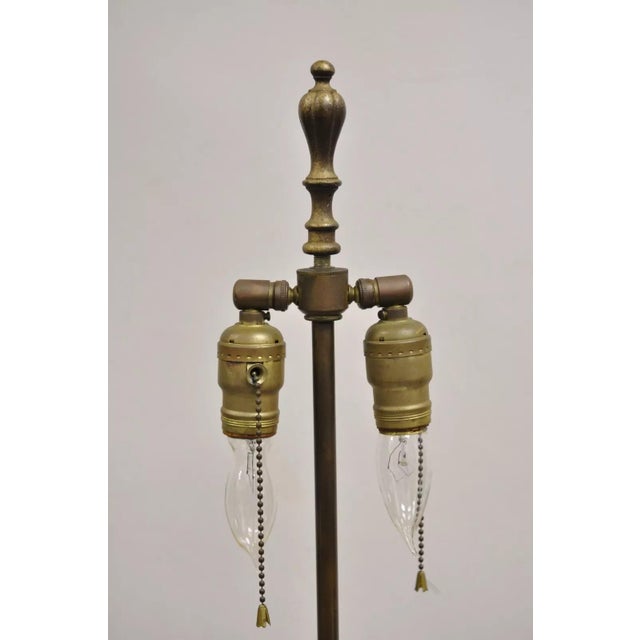Vintage Neoclassical Style Triple Ram Goat Head Clad Gold Table Lamp For Sale In Philadelphia - Image 6 of 12